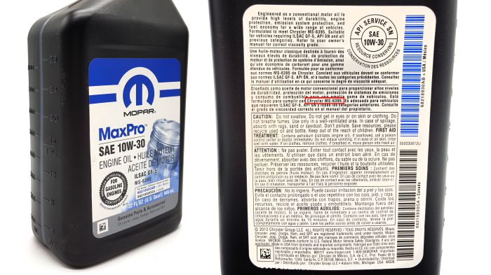 Моторное масло Chrysler Mopar MaxPro SAE 10W-30