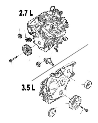 Ролики и натяжители 2,7 л.